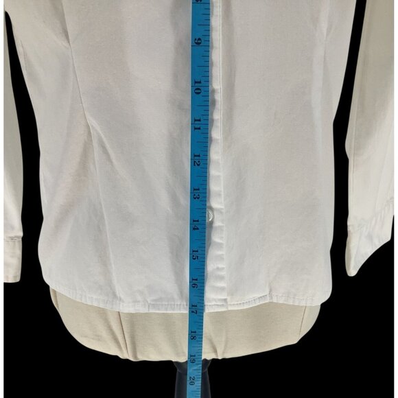 Womens Lace Collar White Blouse Long Sleeves & Button Closure by Diversity Sz P8 - Picture 6 of 9